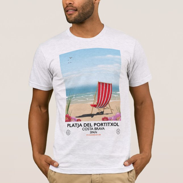 T-shirt Platja del Portitxol, Costa Brava, Espagne (Devant)