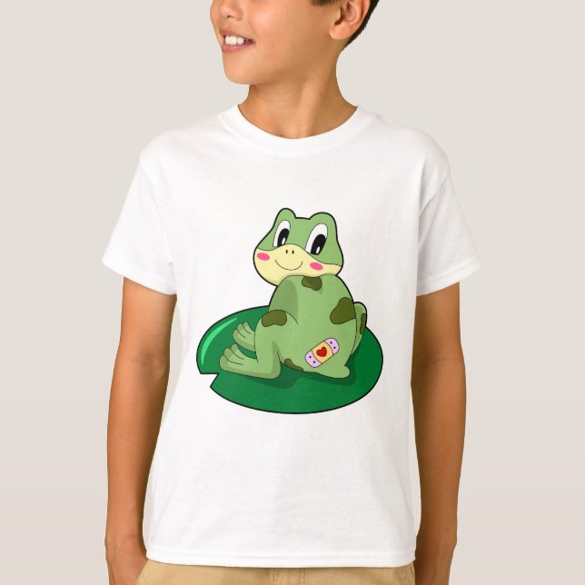 T-shirt Plâtre Coeur Feuille de grenouille (Devant)