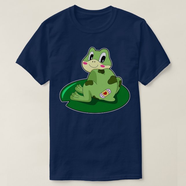 T-shirt Plâtre Coeur Feuille de grenouille (Design devant)