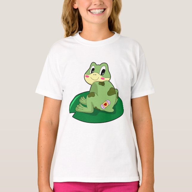 T-shirt Plâtre Coeur Feuille de grenouille (Devant)
