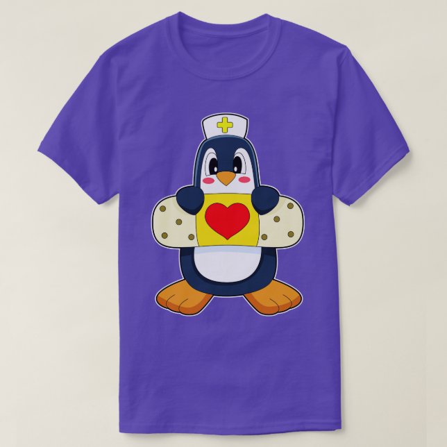 T-shirt Plâtre Infirmière Penguin (Design devant)