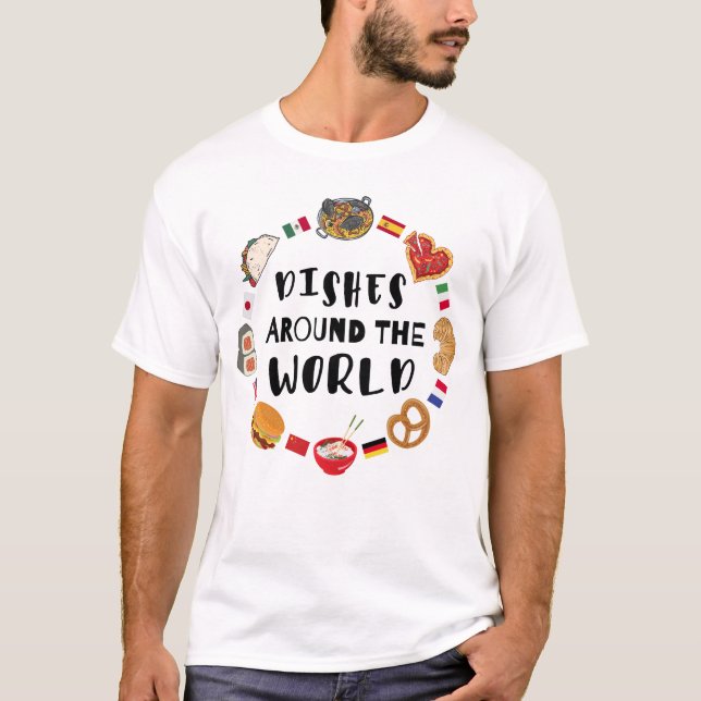 T-shirt Plats du monde entier (Devant)