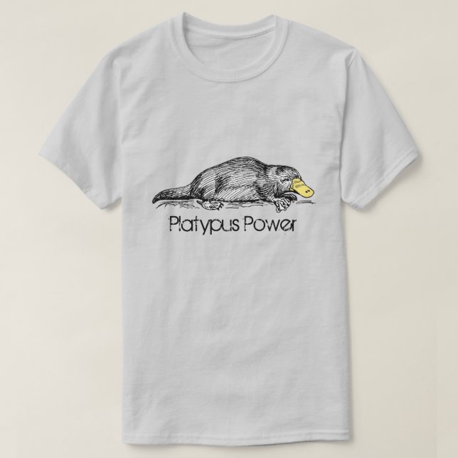 T-shirt Platypus Power Australien Monotreme Individualité (Design devant)
