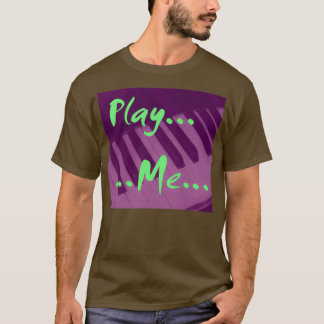 T-shirt Play Me Diffused Piano Keyboard Image Lavender Tin