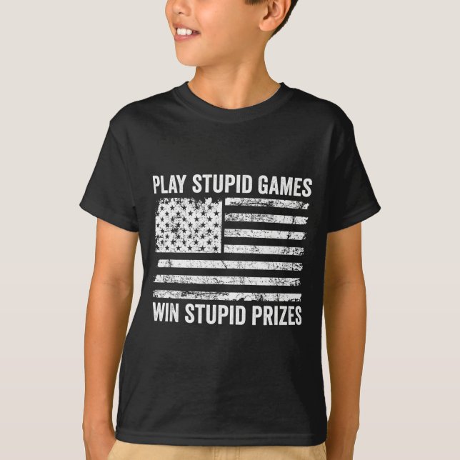 T-shirt Play Stud Games Win Stud Prizes - Sarcastic Usa Fl (Devant)