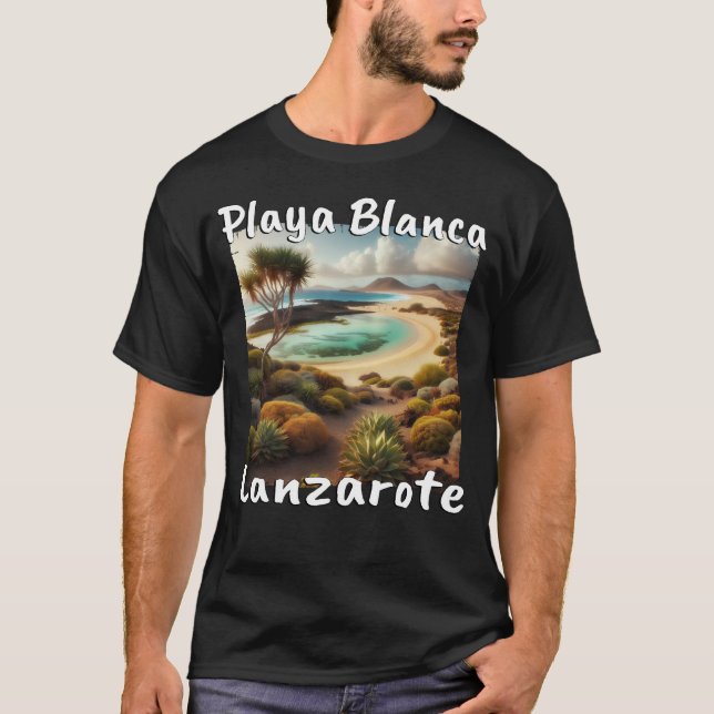 T-shirt Playa Blanca Lanzarote Plage Dune de vacances (Devant)