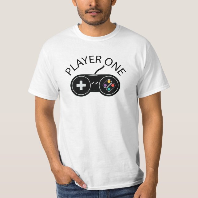 T-shirt Player One Gamer - Contrôleur de jeu vidéo Cadeau (Devant)