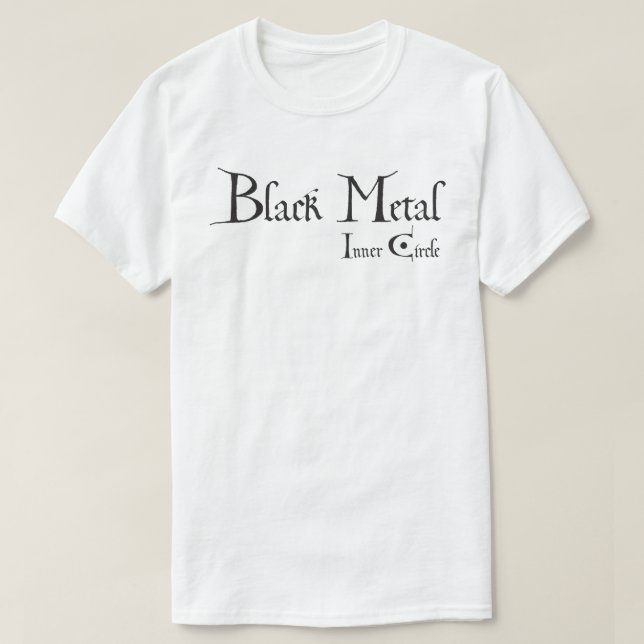 T-shirt Playera Black Metal Inner Circle (black ink) (Design devant)