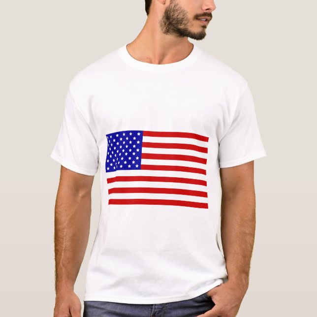 T-shirt Playera con bandera de Estados Unidos (Devant)