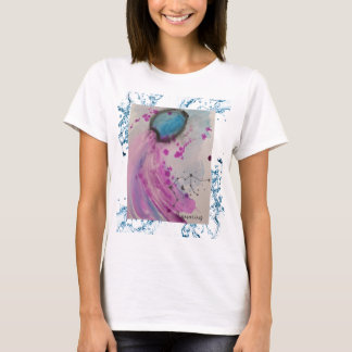 T-shirt playera con dibujo original zodiaco acuario