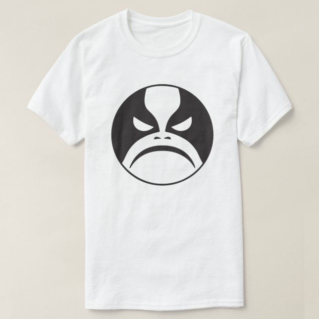 T-shirt Playera Emoticón Metalizado negro de Moody (Design devant)