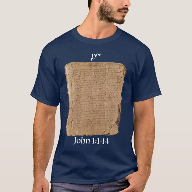 T-shirt Playera P66 Jn 1:1-14 (Devant)