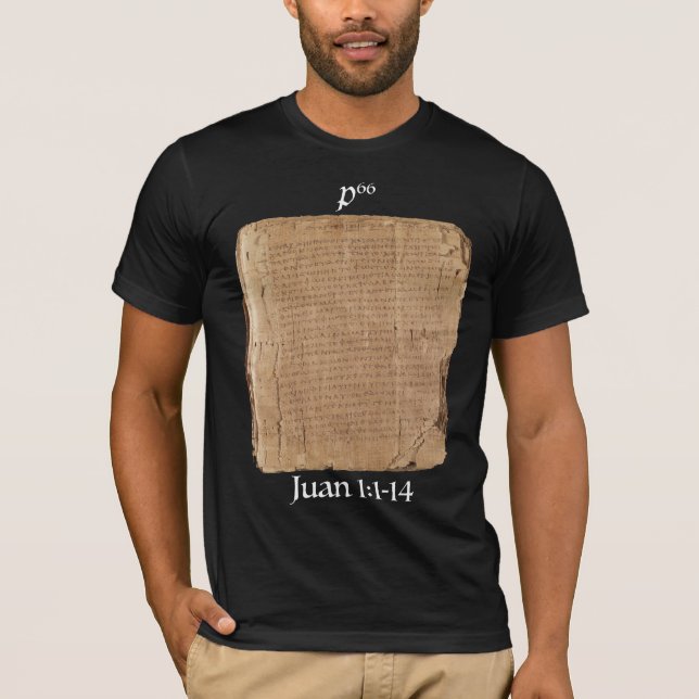 T-shirt Playera P66 Jn 1:1-14 - Premium (Devant)
