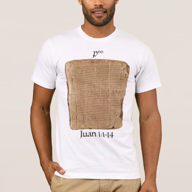 T-shirt Playera P66 Jn 1:1-14 - Premium (Devant)