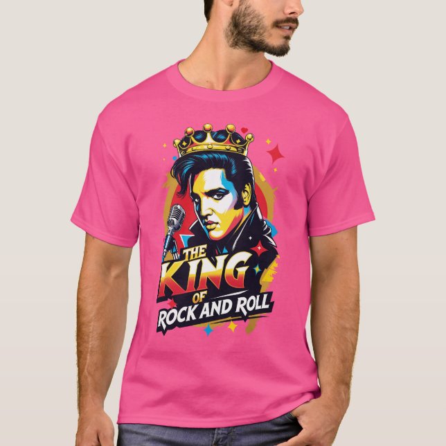 T-shirt Playera  The King of Rock and Roll (Devant)