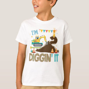 T-shirt Playful I'm 2 et Diggin' It Construction Art