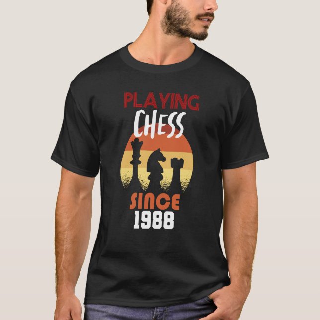 T-shirt Playing chess since 1988 (Devant)
