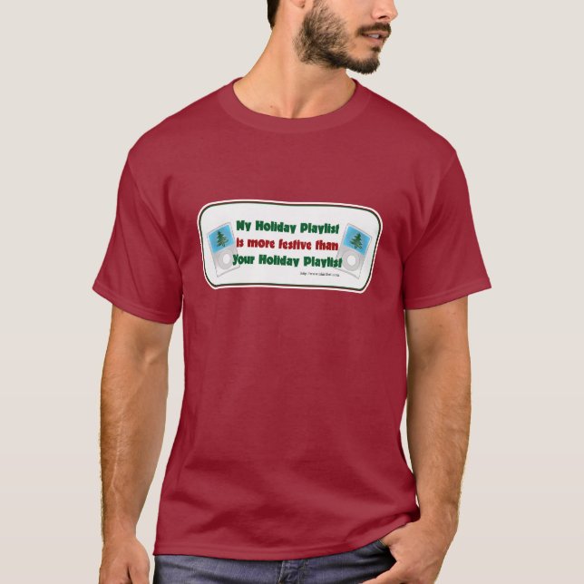 T-shirt Playlist de vacances Fun Noël Musique Lover Slogan (Devant)