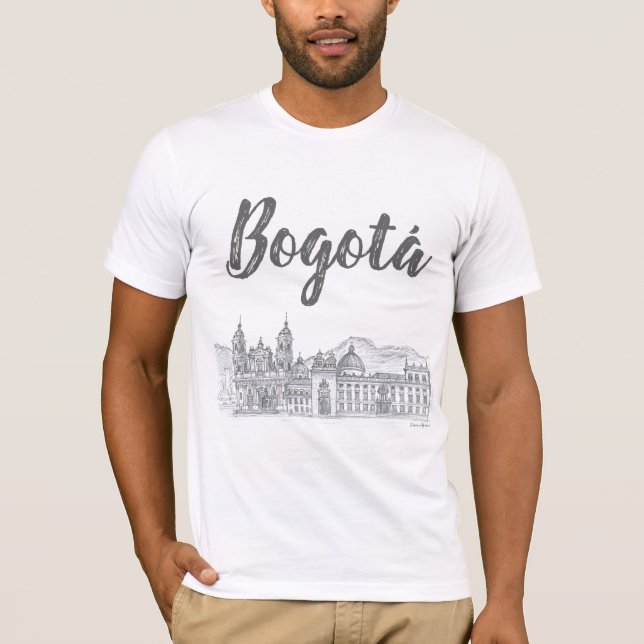 T-shirt Plaza Bolívar, Bogotá, Colombie (Devant)