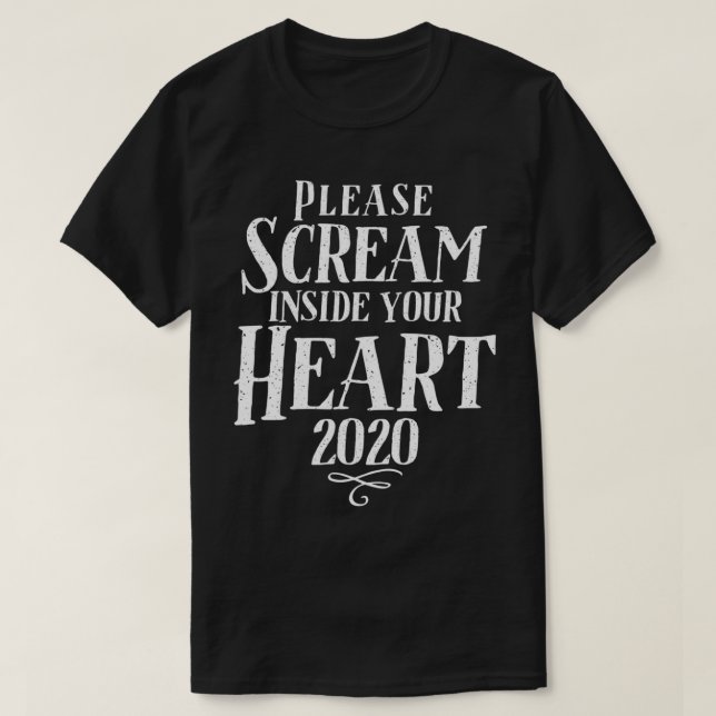 T-shirt Please Scream Inside Your Heart Roller Coaster  (Design devant)