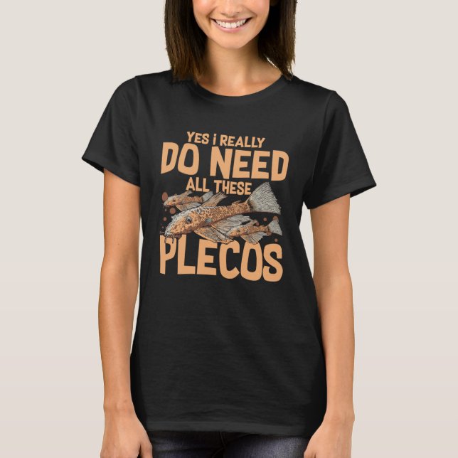 T-shirt Plecostomus Pleco Fish Aquarium Food Tank Zebra Ca (Devant)