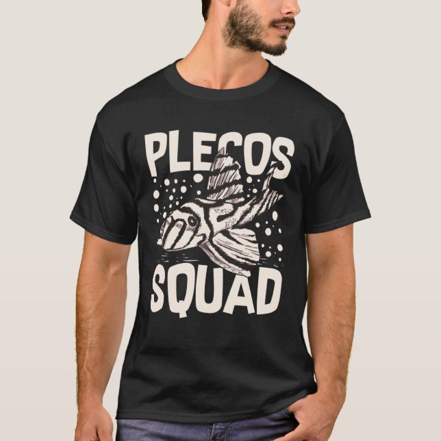 T-shirt Plecostomus Pleco Fish Aquarium Food Tank Zebra Ca (Devant)