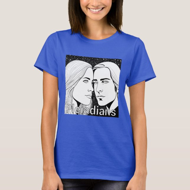 T-shirt Pleiadiens Grand Extraterrestres Femme et Homme (Devant)