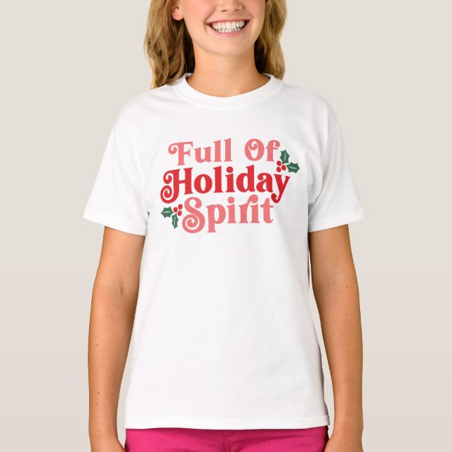 T-shirt Plein d'esprit de vacances - Typographie festive (Devant)
