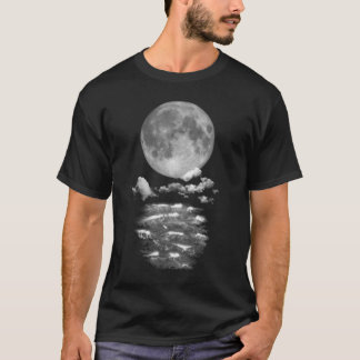 T-shirt Pleine lune au-dessus de l'océan
