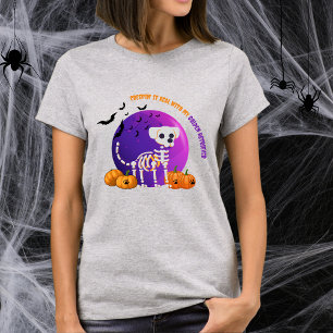 T-shirt Pleine lune d'Halloween Golden Retriever