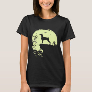 T-shirt Pleine lune Doberman Halloween Chien Pour Humains