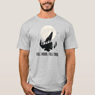 T-shirt Pleine lune pleine humeur Werewolf Art