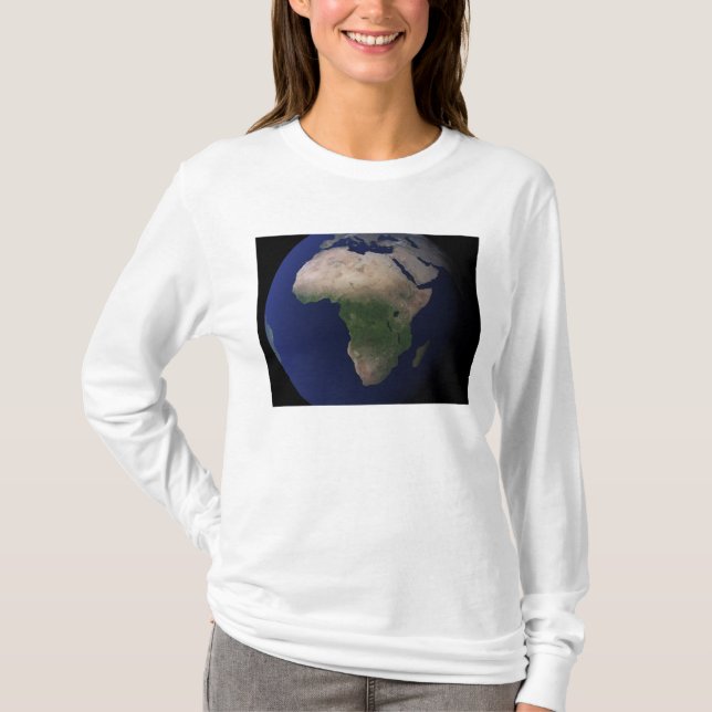 T-shirt Pleine Terre montrant l'Afrique, l'Europe et le Mo (Devant)