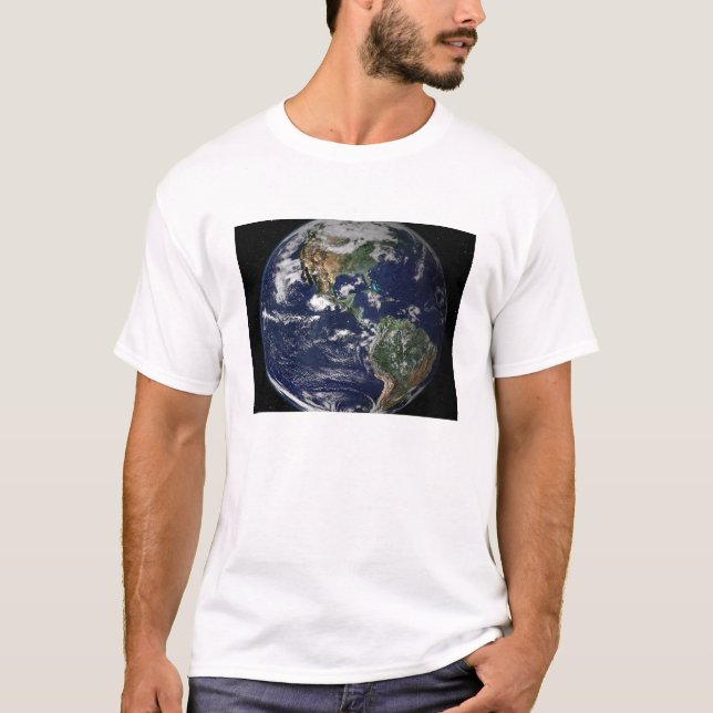 T-shirt Pleine Terre montrant l'Amérique du Nord et du Sud (Devant)