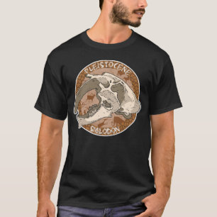 T-shirt Pléistocène Paléoart Smilodon Crâne