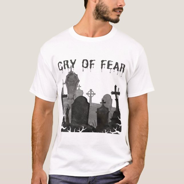 T-shirt Pleure De Peur Horreur Éffrayante Haunted Cool Jeu (Devant)