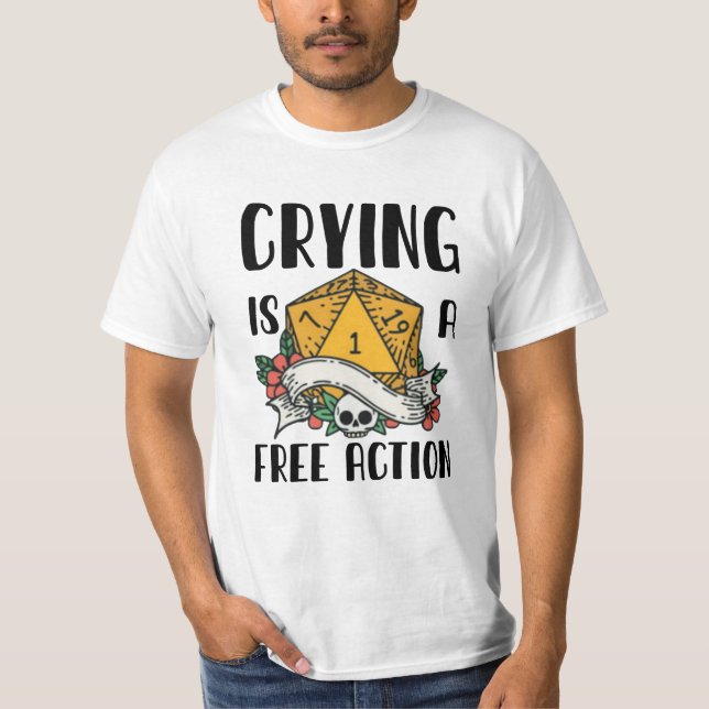 T-shirt Pleurer est une action libre (Devant)