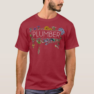 T-shirt Plomber Botaniques Herbarium Vintage Fleurs