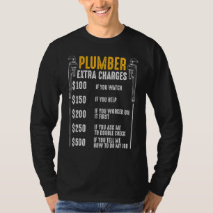 T-shirt Plomber Frais supplémentaires Plumbing Tool Pipe D