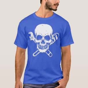 T-shirt Plomber Pipefitter Wrench Skull Plumer