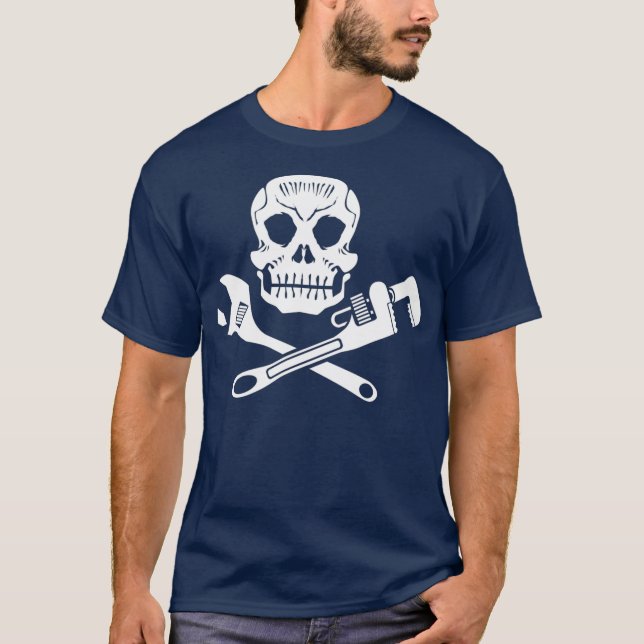 T-shirt Plomberies Tuyauterie à crâne Wrench Steamfitter (Devant)