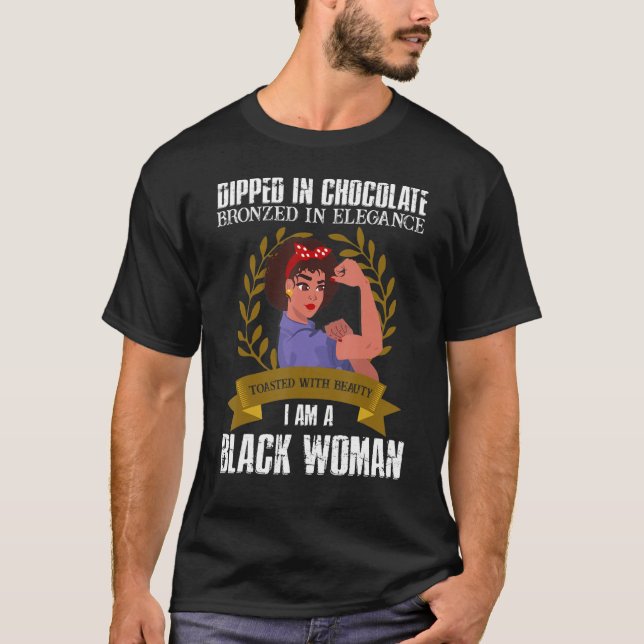 T-shirt Plongé Dans Le Chocolat Broné D'Élégance Je Suis U (Devant)