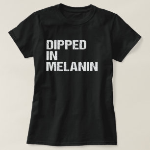T-shirt Plongé Dans Melanin Fier Africain Black History Ca