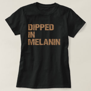 T-shirt Plongé Dans Melanin Fier Africain Noir Histoire Ca