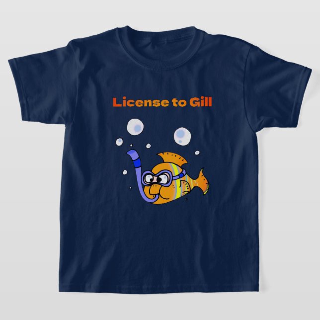 T-shirt Plongée amusante Plongée Poisson Conception (Poser)