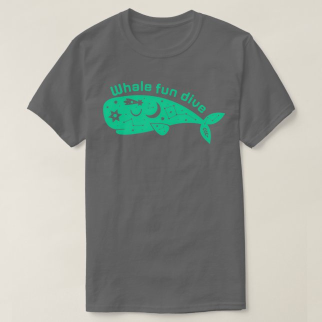 T-shirt Plongée amusante pour baleines No8 (Design devant)