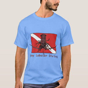 T-shirt Plongée au homard épineux avec Red Diver Down Drap