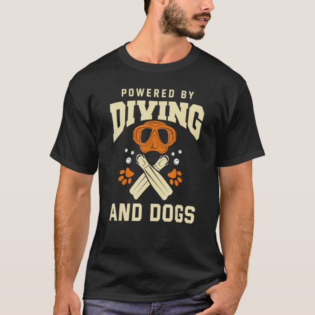 T-shirt Plongée Chien Plongée Plongée Plongée (Devant)