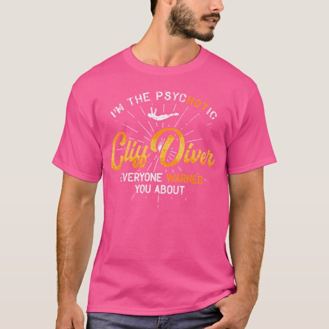 T-shirt Plongée Cliff Lover Hot Cliff Jumping Diver (Devant)