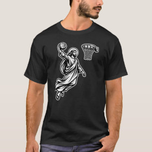 T-shirt Plongée de basket-ball de Jésus - Satire sportive
